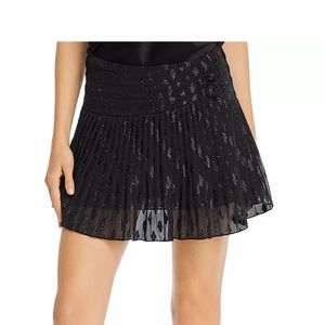 Ramy Brook Jenny Metallic Pleated Mini Skirt